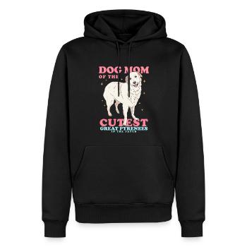 Chien de montagne des Pyrénées Maman Chien Propriétaire Cadeau - Sweat à capuche Premium bio Homme - noir - Devant - Nico (187cm)