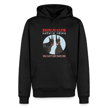 Doberman Dogs Dog Owner Gift - Men’s Premium Organic Hoodie - black - Front - Nico (187cm)