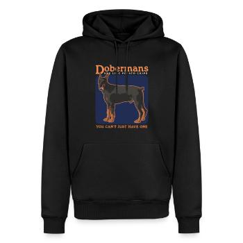 Doberman Dog Dog Owner Gift - Men’s Premium Organic Hoodie - black - Front - Nico (187cm)