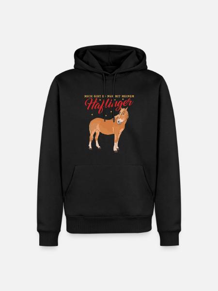 Haflinger Pferd Haffi Pferdebesitzer Geschenk - Männer Premium Bio Hoodie - Schwarz