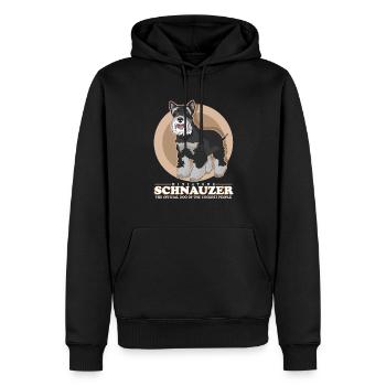 Schnauzer miniature propriétaire Schnauzer chien cadeau - Sweat à capuche Premium bio Homme - noir - Devant - Nico (187cm)