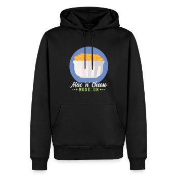Macaroni and cheese | Mac and Cheese Gift - Men’s Premium Organic Hoodie - black - Front - Nico (187cm)