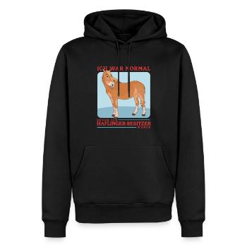 Haflinger Pferde Haffi Pferdebesitzer Geschenk - Männer Premium Bio Hoodie - Schwarz - Vorne - Nico (187cm)