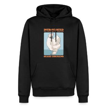 Silk Chicken Silkie Chickens Silk Chickens Gift - Men’s Premium Organic Hoodie - black - Front - Nico (187cm)