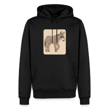Esel Eselbesitzer Eselliebhaber Eselchen Geschenk - Männer Premium Bio Hoodie - Schwarz - Vorne - Nico (187cm)