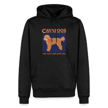 Cavapoo Dogs Cavoodle Dog Owner Cadeau - Sweat à capuche Premium bio Homme - noir - Devant - Nico (187cm)