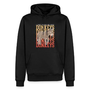 Esel Eselbesitzer Eselchen Eselliebhaber Geschenk - Männer Premium Bio Hoodie - Schwarz - Vorne - Nico (187cm)