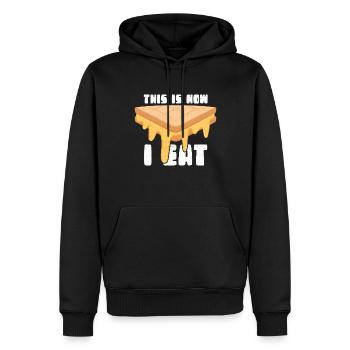 Grillkäse gegrillter Käse | Käseliebhaber Geschenk - Männer Premium Bio Hoodie - Schwarz - Vorne - Nico (187cm)