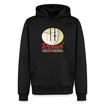 Chien de montagne des Pyrénées Papa Chiens Chien Propriétaire Cadeau - Sweat à capuche Premium bio Homme - noir - Devant - Nico (187cm)