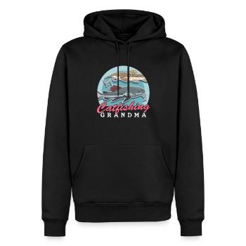 Pêcheur Grand-mère Poisson-chat Pêche Poisson Pêche Cadeau - Sweat à capuche Premium bio Homme - noir - Devant - Nico (187cm)