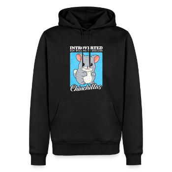 Propriétaire de chinchilla | Cadeau de chinchillas mignons - Sweat à capuche Premium bio Homme - noir - Devant - Nico (187cm)