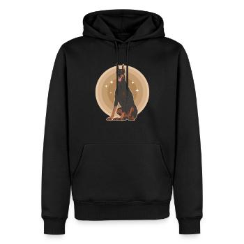Doberman Dog Dog Propriétaire Cadeau - Sweat à capuche Premium bio Homme - noir - Devant - Nico (187cm)