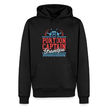 Pontoon Kapitän Opa Pontoon Pontoonboot Geschenk - Männer Premium Bio Hoodie - Schwarz - Vorne - Nico (187cm)