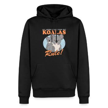 Koala Koala Ours Koala Ours Koala Koalas Cadeau - Sweat à capuche Premium bio Homme - noir - Devant - Nico (187cm)
