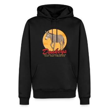 Esel Eselbesitzer Eselliebhaber Eselchen Geschenk - Männer Premium Bio Hoodie - Schwarz - Vorne - Nico (187cm)