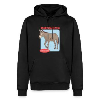 Esel Eselbesitzer Eselchen Eselliebhaber Geschenk - Männer Premium Bio Hoodie - Schwarz - Vorne - Nico (187cm)
