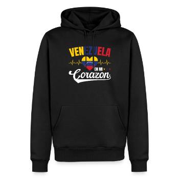 Venezuela En Mi Corazon Lebensweisheit Venezolaner - Männer Premium Bio Hoodie - Schwarz - Vorne - Nico (187cm)