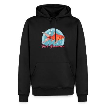 Aquariophiles d’aquarium | Cadeau de grand-mère aquatique - Sweat à capuche Premium bio Homme - noir - Devant - Nico (187cm)
