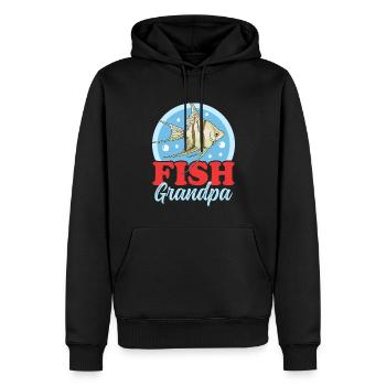 Aquarium Aquaristique Aquariophile Grand-père Cadeau - Sweat à capuche Premium bio Homme - noir - Devant - Nico (187cm)
