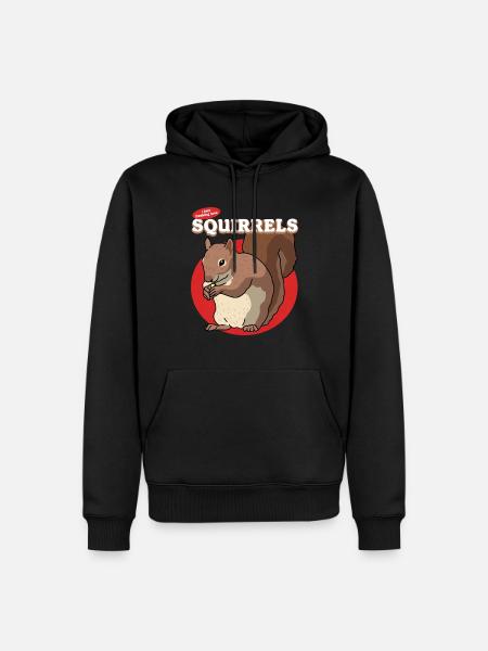 Süßes Eichhörnchen Grauhörnchen Hörnchen Geschenk - Männer Premium Bio Hoodie - Schwarz