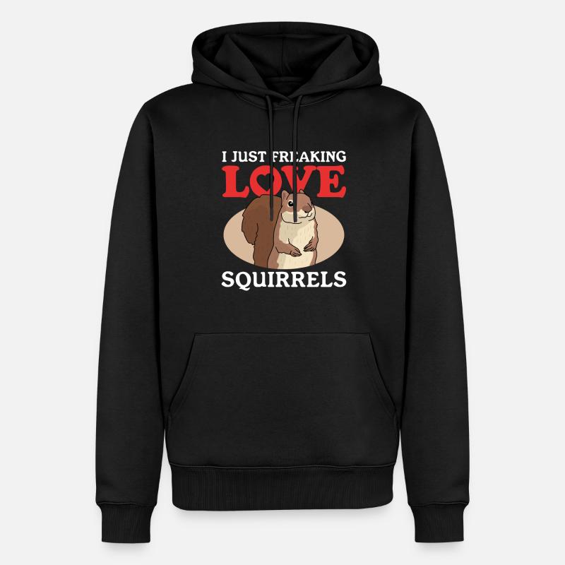 Mignon écureuil écureuil cadeau - Sweat à capuche Premium bio Homme - noir