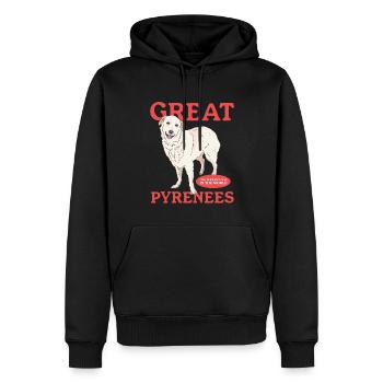 Chien de montagne des Pyrénées Chien de Montagne Chien Cadeau Propriétaire - Sweat à capuche Premium bio Homme - noir - Devant - Nico (187cm)