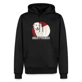 Chiens de montagne des Pyrénées | Cadeau du propriétaire de chien - Sweat à capuche Premium bio Homme - noir - Devant - Nico (187cm)