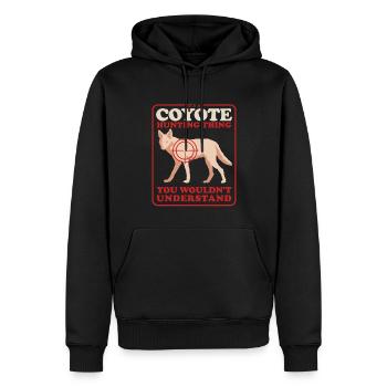 Chasseur Chasse Hunt Huntress Permis de Chasse Cadeau - Sweat à capuche Premium bio Homme - noir - Devant - Nico (187cm)