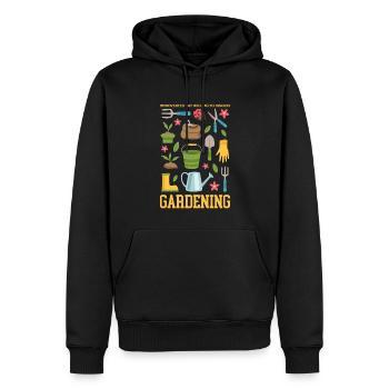 Jardin Accueil Jardinier Jardinier Jardinier Jardinier Jardinage Cadeau - Sweat à capuche Premium bio Homme - noir - Devant - Nico (187cm)