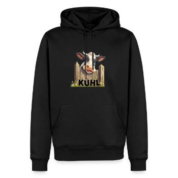Kuhl - coole Kuh Kühe witzige Landwirte und Bauern - Männer Premium Bio Hoodie - Schwarz - Vorne - Nico (187cm)