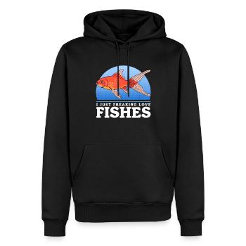 Aquarium Aquaristik Aquarianer Zierfisch Geschenk - Männer Premium Bio Hoodie - Schwarz - Vorne - Nico (187cm)