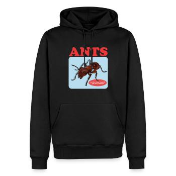 Fourmis Ferme | Cadeau Formicarium de fourmi - Sweat à capuche Premium bio Homme - noir - Devant - Nico (187cm)