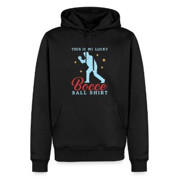 Boccia Boules Bocce Bocce Boccia Joueur Cadeau - Sweat à capuche Premium bio Homme - noir - Devant - Nico (187cm)