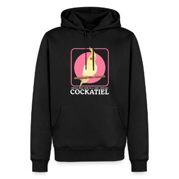 Cockatiel Maman Propriétaire Oiseau Cadeau Oiseau - Sweat à capuche Premium bio Homme - noir - Devant - Nico (187cm)