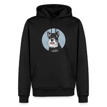 Schnauzer miniature propriétaire Schnauzer chiens cadeau - Sweat à capuche Premium bio Homme - noir - Devant - Nico (187cm)