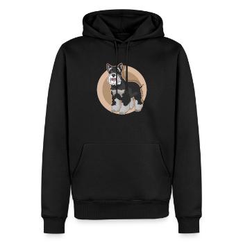 Schnauzer miniature propriétaire Schnauzer chien cadeau - Sweat à capuche Premium bio Homme - noir - Devant - Nico (187cm)