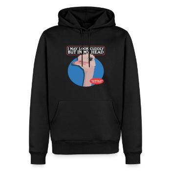 Strauß Vogel | Straußenliebhaber Strauße Geschenk - Männer Premium Bio Hoodie - Schwarz - Vorne - Nico (187cm)