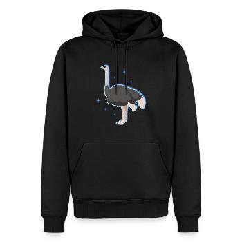 Strauß Vogel | Straußenliebhaber Strauße Geschenk - Männer Premium Bio Hoodie - Schwarz - Vorne - Nico (187cm)