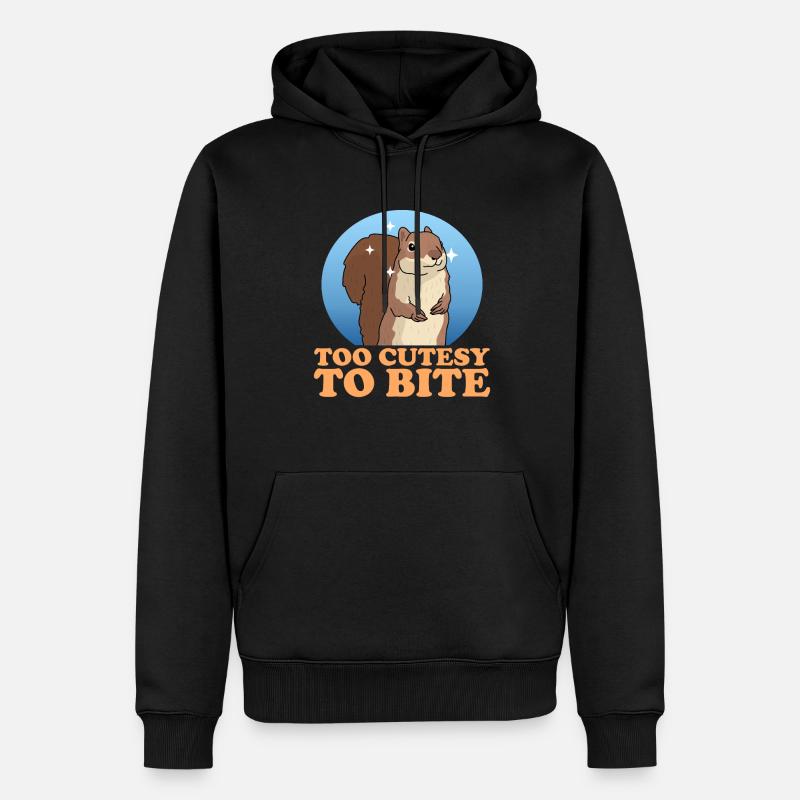 Süßes Eichhörnchen Hörnchen Geschenk - Männer Premium Bio Hoodie - Schwarz