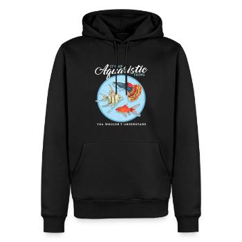 Aquarium Aquaristik Aquarianer Zierfisch Geschenk - Männer Premium Bio Hoodie - Schwarz - Vorne - Nico (187cm)