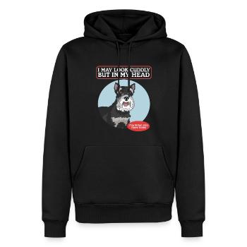 Schnauzer miniature propriétaire Schnauzer chien cadeau - Sweat à capuche Premium bio Homme - noir - Devant - Nico (187cm)