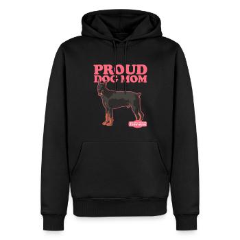 Doberman Mom | Dog Mom Dog Owner Gift - Men’s Premium Organic Hoodie - black - Front - Nico (187cm)