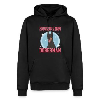Doberman Mom Dog Mom Dog Owner Gift - Men’s Premium Organic Hoodie - black - Front - Nico (187cm)