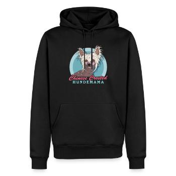 Chinese Crested Hundemama Schopfhund Geschenk - Männer Premium Bio Hoodie - Schwarz - Vorne - Nico (187cm)