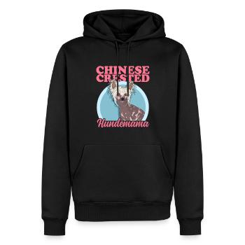 Chien à crête chinois Maman Chien à crête Maman Cadeau - Sweat à capuche Premium bio Homme - noir - Devant - Nico (187cm)