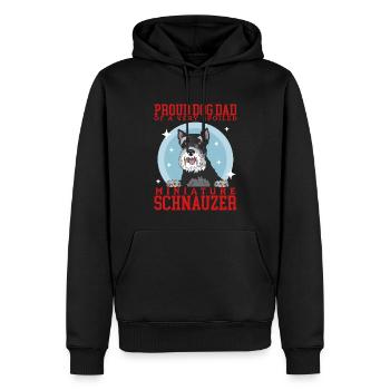 Schnauzer miniature Papa Schnauzer Chien Papa Cadeau - Sweat à capuche Premium bio Homme - noir - Devant - Nico (187cm)