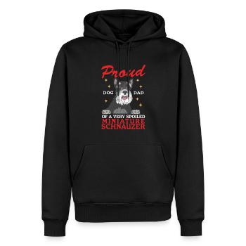 Schnauzer miniature Papa Schnauzer Chiens Cadeau - Sweat à capuche Premium bio Homme - noir - Devant - Nico (187cm)