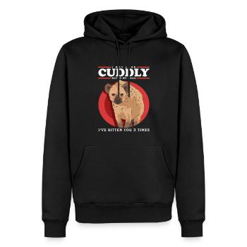 Hyène Hyène Cadeau de Hyène tachetée - Sweat à capuche Premium bio Homme - noir - Devant - Nico (187cm)