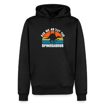 Spinosaurus Dinos Dinosaure Dino Cadeau - Sweat à capuche Premium bio Homme - noir - Devant - Nico (187cm)