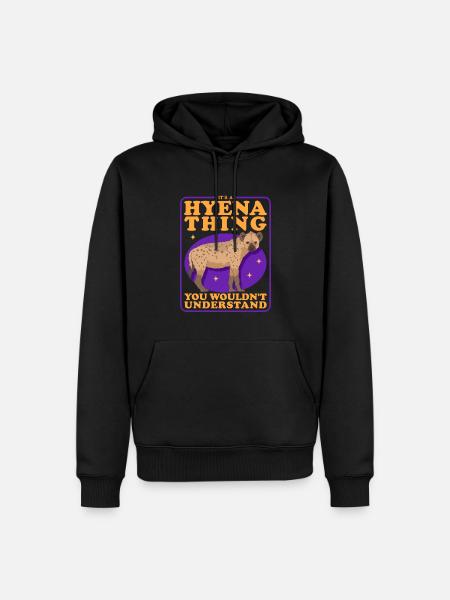 Hyäne Tüpfelhyäne Hyänen Geschenk - Männer Premium Bio Hoodie - Schwarz